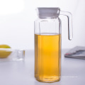 glass water pouring jug set with lid